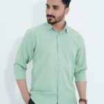 Lemon Spandex Glossy Fabrics Shirt